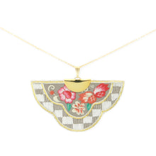 Load image into Gallery viewer, Chinese folk fan style cloth necklace - Grey