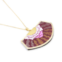 Load image into Gallery viewer, Chinese folk style cloth necklace - Purple