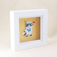 Load image into Gallery viewer, Framed sailer cat embroidery decor