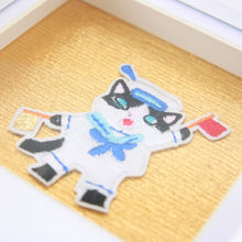 Load image into Gallery viewer, Framed sailer cat embroidery decor