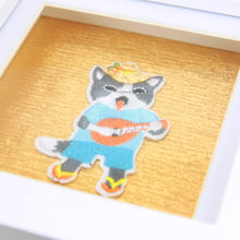 Load image into Gallery viewer, Framed singer cat embroidery decor