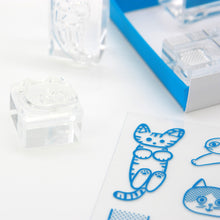 Load image into Gallery viewer, King Jim HITOTOKI clear decoration stamp - Cats (Set of 6)