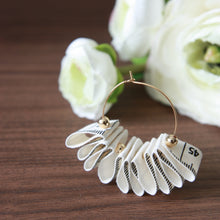 Load image into Gallery viewer, Measuring tape folding fabric earrings