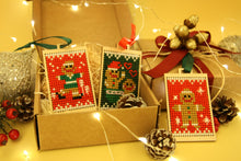Load image into Gallery viewer, Cross Stitch DIY Kit – Gingerbread Man set of 3