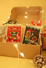 Load image into Gallery viewer, Cross Stitch DIY Kit – Gingerbread Man set of 3