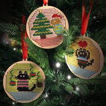 Load image into Gallery viewer, Cross Stitch DIY Kit - Cat set of 3
