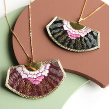 Load image into Gallery viewer, Chinese folk style cloth necklace - Purple