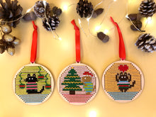 Load image into Gallery viewer, Cross Stitch DIY Kit - Cat set of 3