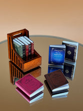 Load image into Gallery viewer, Miniature wood bookshelf, Dollhouse decoration, Mini house, Miniature toys
