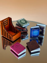Load image into Gallery viewer, Miniature wood bookshelf, Dollhouse decoration, Mini house, Miniature toys
