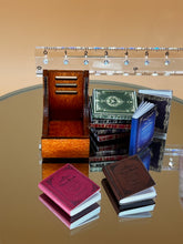 Load image into Gallery viewer, Miniature wood bookshelf, Dollhouse decoration, Mini house, Miniature toys
