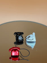 Load image into Gallery viewer, Tiny retro telephone: Dollhouse, Miniature Metal Toy - White
