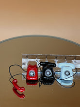 Load image into Gallery viewer, Tiny retro telephone: Dollhouse, Miniature Metal Toy - Red
