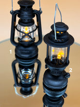 Load image into Gallery viewer, Oil lamp 1: Dollhouse, Miniature oil lamp with light
