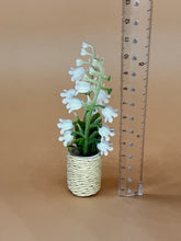 Load image into Gallery viewer, Miniature Pottery Flower &amp; Pot: Tiny Dollhouse Décor - Rattan Pot
