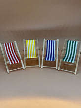 Load image into Gallery viewer, Miniature Furniture: Dollhouse Beach chairs (Set of 4)
