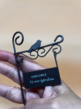 Load image into Gallery viewer, Welcome Sign: Dollhouse garden décor
