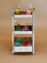 Load image into Gallery viewer, Wood fruit shelves: Miniature, Dollhouse décor

