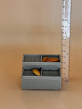 Load image into Gallery viewer, Grey food shelves: (Small size) , Miniature, Dollhouse Food Shelves
