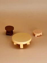 Load image into Gallery viewer, Circle table &amp; chairs: Miniature, Dollhouse Furniture, Tiny Décor
