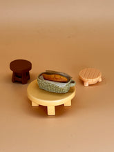 Load image into Gallery viewer, Circle table &amp; chairs: Miniature, Dollhouse Furniture, Tiny Décor
