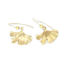 Load image into Gallery viewer, Gold leaf stylish drop earrings
