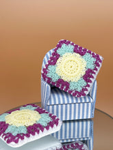 Load image into Gallery viewer, Mini crochet cushion, fabric cushion,  miniatures pillow - Purple
