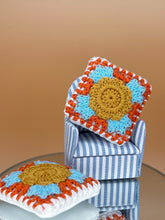 Load image into Gallery viewer, Mini crochet cushion, fabric cushion,  miniatures pillow - Orange
