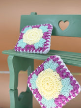 Load image into Gallery viewer, Mini crochet cushion, fabric cushion,  miniatures pillow - Purple
