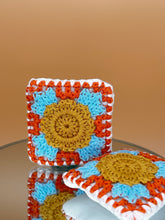 Load image into Gallery viewer, Mini crochet cushion, fabric cushion,  miniatures pillow - Orange
