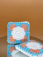 Load image into Gallery viewer, Mini crochet cushion, fabric cushion,  miniatures pillow - Blue
