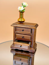 Load image into Gallery viewer, Dollhouse Miniature wooden drawer, Mini bedside chest
