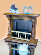 Load image into Gallery viewer, Wood fireplace: Dollhouse, Miniature wood fireplace
