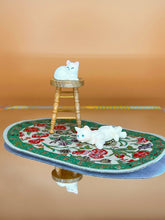 Load image into Gallery viewer, Dollhouse carpet, Green Oval Rug
