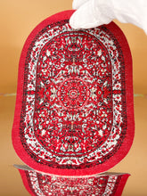 Load image into Gallery viewer, Dollhouse carpet, Red Oval Rug
