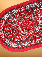 Load image into Gallery viewer, Dollhouse carpet, Red Oval Rug
