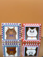 Load image into Gallery viewer, Miniature Wood Cat Painting (Set of 2), Dollhouse Size

