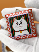 Load image into Gallery viewer, Miniature Wood Cat Painting (Set of 2), Dollhouse Size
