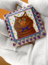 Load image into Gallery viewer, Miniature Wood Cat Painting (Set of 2), Dollhouse Size

