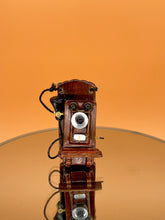 Load image into Gallery viewer, Tiny retro telephone, miniature toys, dollhouse decor
