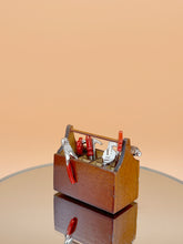 Load image into Gallery viewer, Dollhouse tool box, miniature tools - Brown
