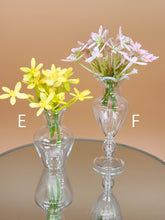 Load image into Gallery viewer, Glass vase with pink &amp; yellow flower Set of 2
