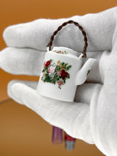 Load image into Gallery viewer, Miniature Teapot Set: Asian Vibes Dollhouse Décor: Teapot set - White floral

