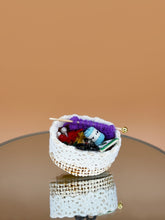 Load image into Gallery viewer, Dollhouse knitting basket, Miniature Pin Cushion basket set - Oval
