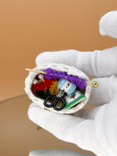 Load image into Gallery viewer, Dollhouse knitting basket, Miniature Pin Cushion basket set - Oval
