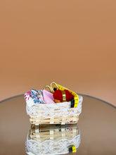 Load image into Gallery viewer, Dollhouse knitting basket, Miniature Pin Cushion basket set
