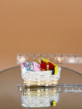Load image into Gallery viewer, Dollhouse knitting basket, Miniature Pin Cushion basket set
