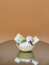 Load image into Gallery viewer, Dollhouse knitting basket, Miniature sewing textile kit
