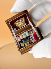 Load image into Gallery viewer, Sewing box with drawer, Mini threads , sewing box, miniature sewing box
