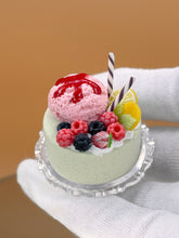 Load image into Gallery viewer, Mint &amp; berries cake set: Dollhouse Food, Tiny Chocolate Mint Cakes
